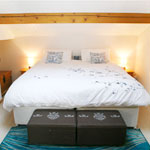 Le Refuge, Chamonix: The main bedroom prepared as a super king